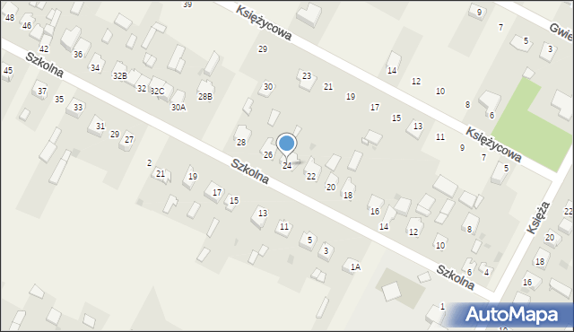 Kłomnice, Szkolna, 24, mapa Kłomnice