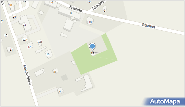 Klukowo, Szkolna, 8B, mapa Klukowo