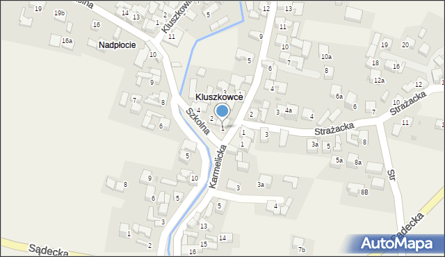 Kluszkowce, Szkolna, 1, mapa Kluszkowce