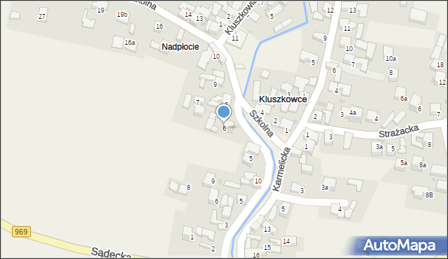 Kluszkowce, Szkolna, 6, mapa Kluszkowce