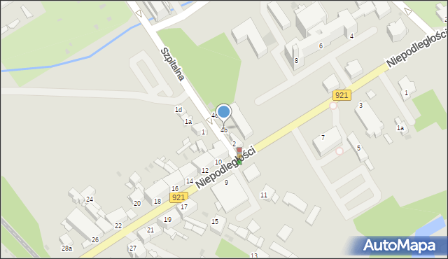 Knurów, Szpitalna, 4b, mapa Knurów