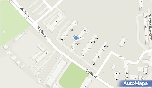 Knurów, Szpitalna, 30e, mapa Knurów