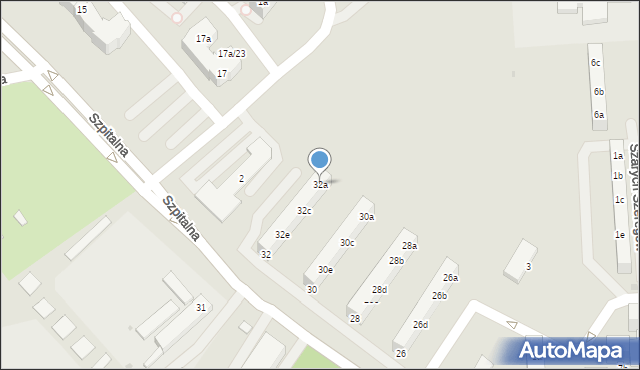 Knurów, Szpitalna, 32a, mapa Knurów