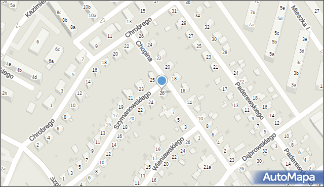 Knurów, Szymanowskiego Karola, 26, mapa Knurów