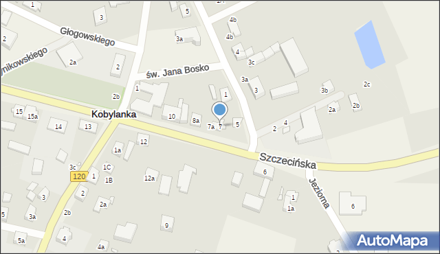 Kobylanka, Szczecińska, 7, mapa Kobylanka