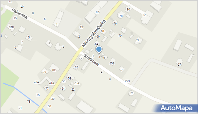 Kobylin, Szafirowa, 3, mapa Kobylin