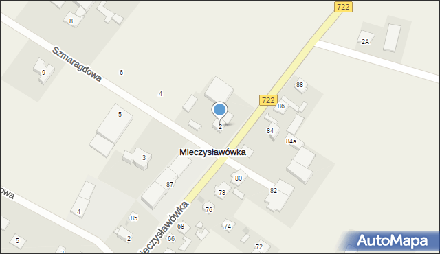 Kobylin, Szmaragdowa, 2, mapa Kobylin