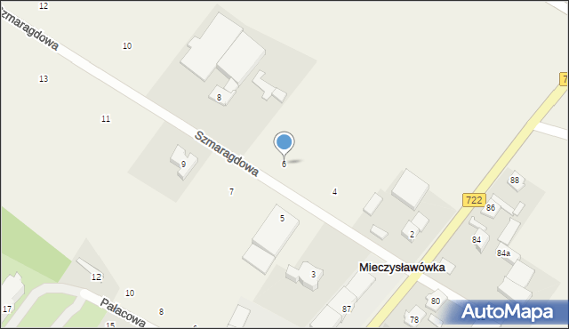 Kobylin, Szmaragdowa, 6, mapa Kobylin