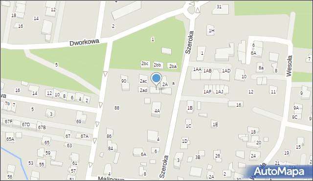 Kobyłka, Szeroka, 2ae, mapa Kobyłka