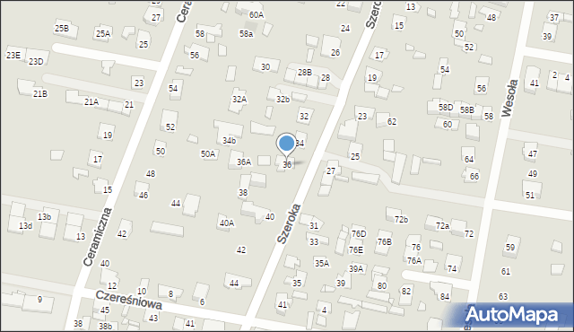 Kobyłka, Szeroka, 36, mapa Kobyłka