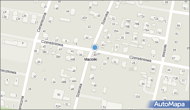 Kobyłka, Szeroka, 43, mapa Kobyłka