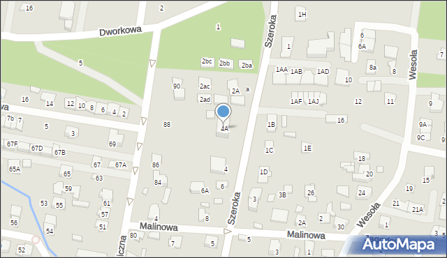 Kobyłka, Szeroka, 4A, mapa Kobyłka