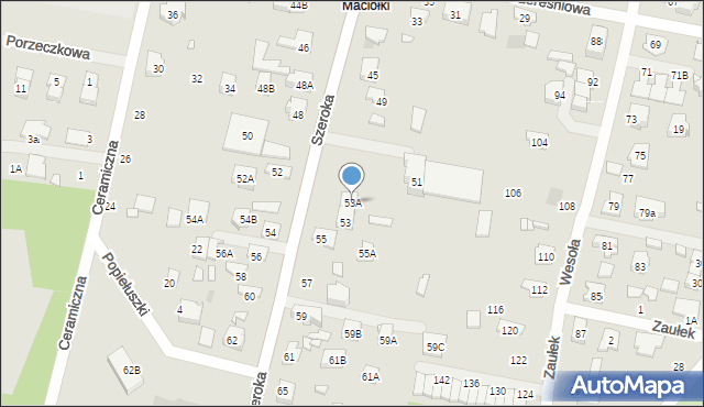Kobyłka, Szeroka, 53A, mapa Kobyłka