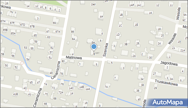 Kobyłka, Szeroka, 8, mapa Kobyłka