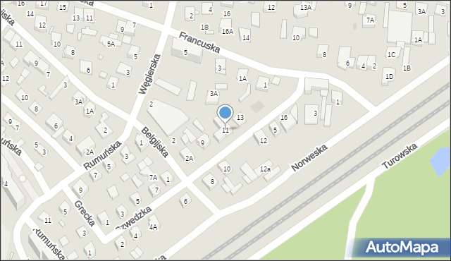 Kobyłka, Szwedzka, 11, mapa Kobyłka