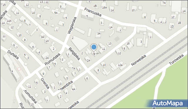 Kobyłka, Szwedzka, 9, mapa Kobyłka