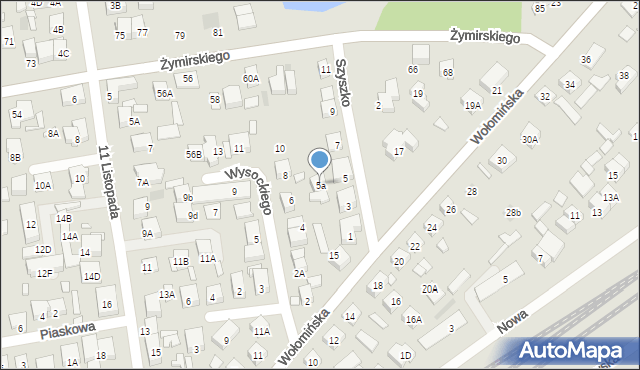 Kobyłka, Szyszko Bohusza, gen., 5a, mapa Kobyłka