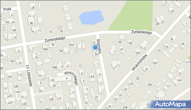 Kobyłka, Szyszko Bohusza, gen., 9, mapa Kobyłka