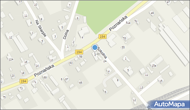 Kobylnica, Szkolna, 2, mapa Kobylnica