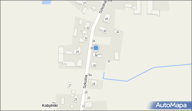 Kobylniki, Szkolna, 34, mapa Kobylniki