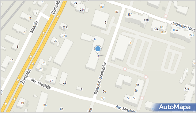 Kołobrzeg, Szarych Szeregów, 4, mapa Kołobrzegu