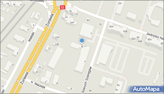 Kołobrzeg, Szarych Szeregów, 6, mapa Kołobrzegu