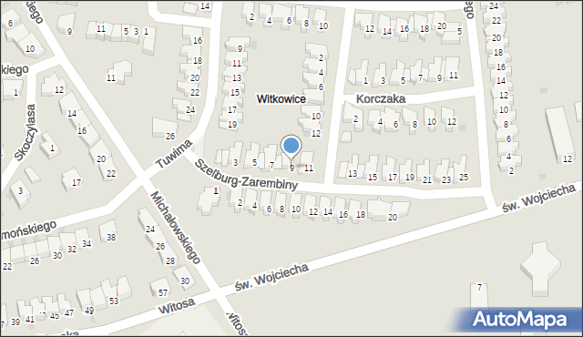 Kołobrzeg, Szelburg-Zarembiny Ewy, 9, mapa Kołobrzegu