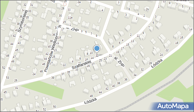 Koluszki, Szaflarskiej Danuty, 12, mapa Koluszki