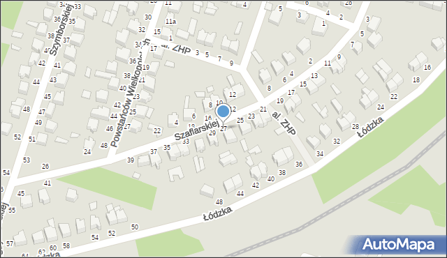 Koluszki, Szaflarskiej Danuty, 27, mapa Koluszki