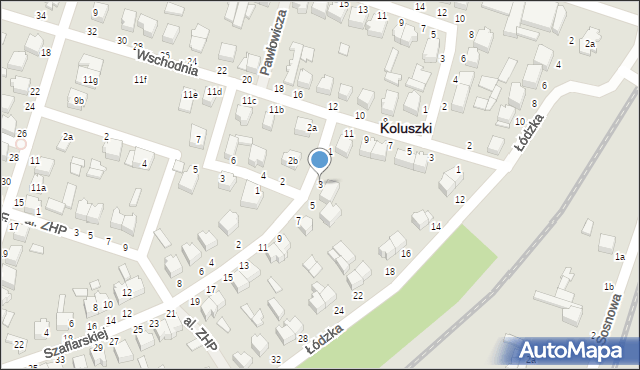 Koluszki, Szaflarskiej Danuty, 3, mapa Koluszki