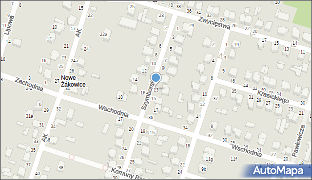 Koluszki, Szymborskiej Wisławy, 13, mapa Koluszki