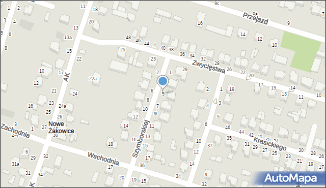 Koluszki, Szymborskiej Wisławy, 5, mapa Koluszki