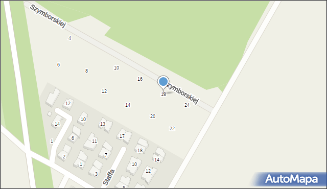 Komorniki, Szymborskiej Wisławy, 18, mapa Komorniki
