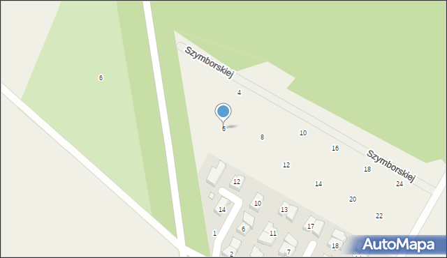 Komorniki, Szymborskiej Wisławy, 6, mapa Komorniki