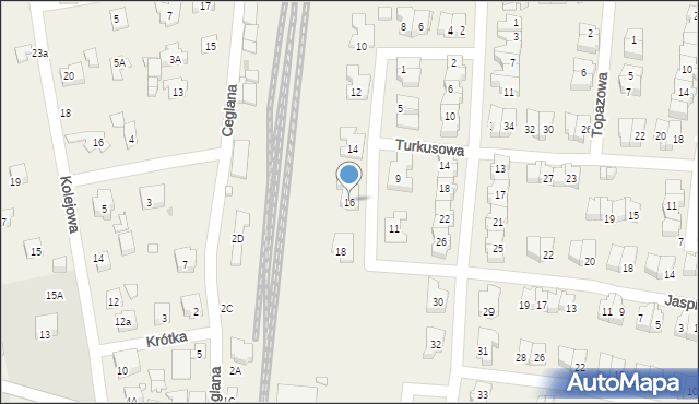 Komorów, Szmaragdowa, 16, mapa Komorów