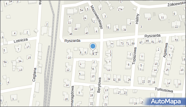 Komorów, Szmaragdowa, 4, mapa Komorów