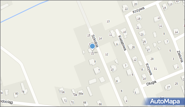 Komorowo, Szkolna, 11, mapa Komorowo