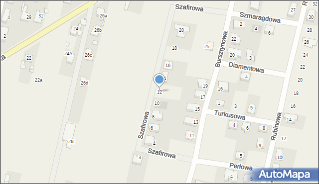 Komprachcice, Szafirowa, 12, mapa Komprachcice