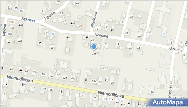 Komprachcice, Szkolna, 23a, mapa Komprachcice