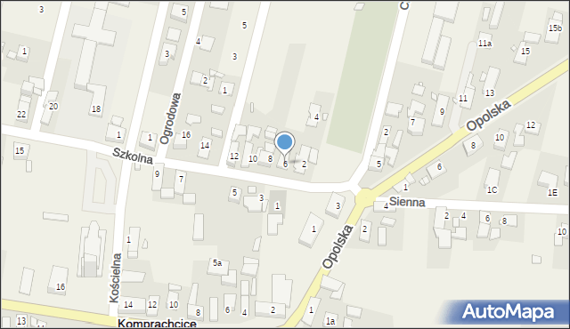Komprachcice, Szkolna, 6, mapa Komprachcice