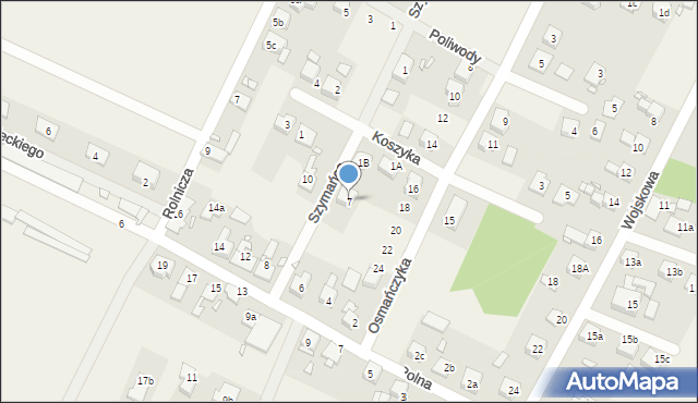 Komprachcice, Szymańca Alojzego, 7, mapa Komprachcice