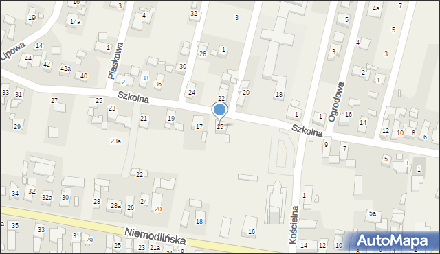 Komprachcice, Szkolna, 15, mapa Komprachcice