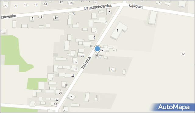 Konary, Szkolna, 3b, mapa Konary