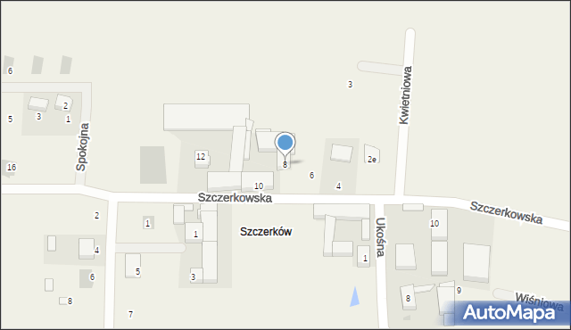 Konarzew, Szczerkowska, 8, mapa Konarzew