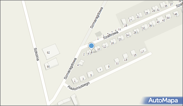 Konarzewo, Szafirowa, 6, mapa Konarzewo