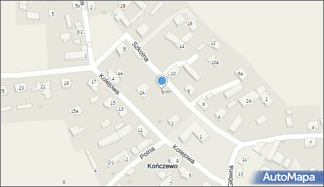 Kończewo, Szkolna, 3, mapa Kończewo