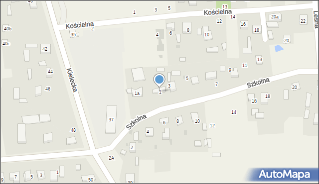 Konin, Szkolna, 1, mapa Konina