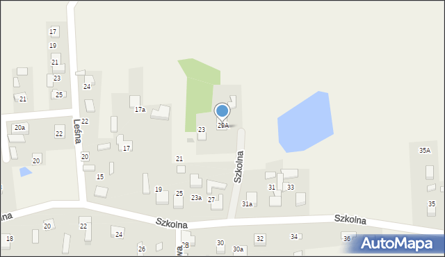 Konin, Szkolna, 29, mapa Konina