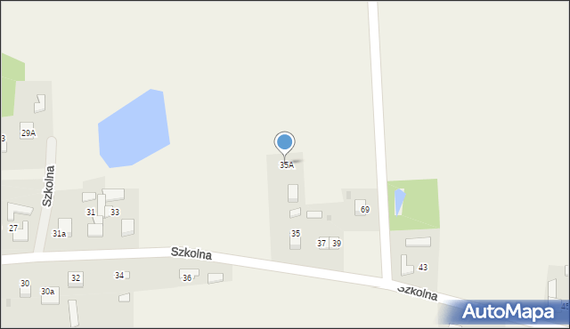 Konin, Szkolna, 35A, mapa Konina