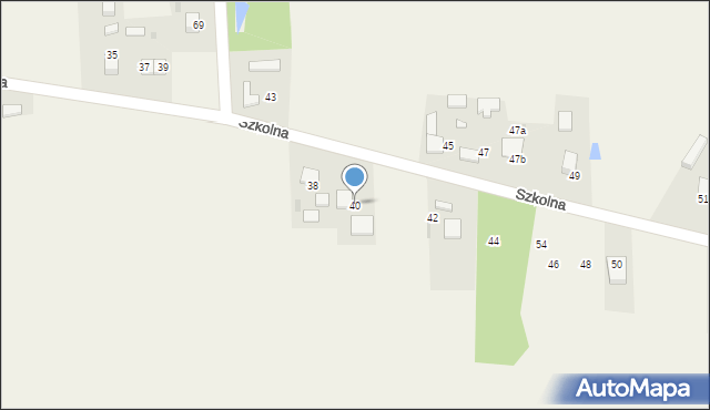 Konin, Szkolna, 40, mapa Konina